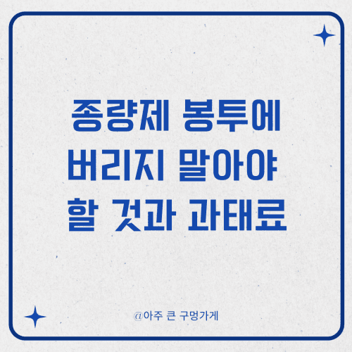 종량제 쓰레기 봉투에 버리지 말아야 할 것과 과태료