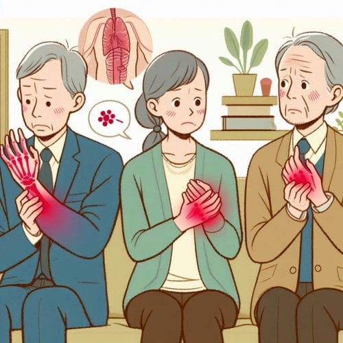 류마티스 관절염 고생하는 중년