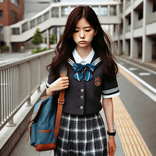 생리대 걱정하는 여학생