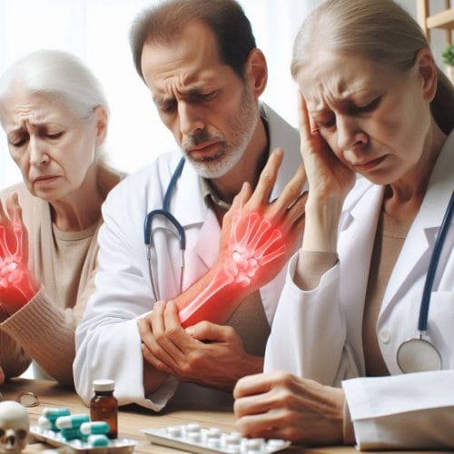 류마티스 관절염 증상 및 치료방법 (인공관절 수술 장단점) 5 류마티스 관절염으로 고생하는 의사