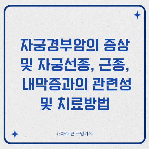 자궁경부암의 증상 및 자궁선종, 근종, 내막증과의 관련성 및 치료방법
