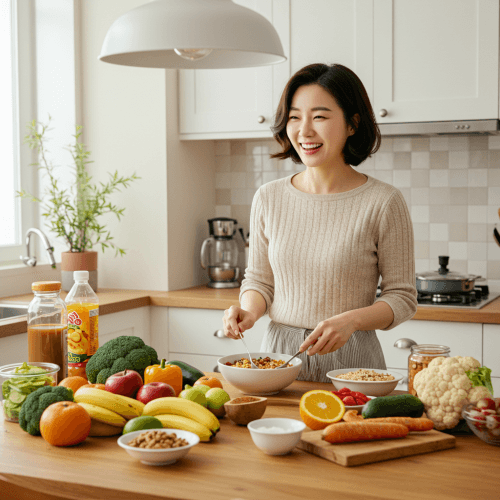 내 몸을 지키는 소중한 정보! 췌장암, 우리가 꼭 알아야 할 모든 것 (원인, 증상부터 최신 치료까지 꼼꼼하게!) 6 췌장암 예방을 위한 건강한 생활 습관을 보여주는 이미지