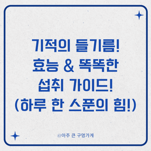 기적의 들기름! 효능 & 똑똑한 섭취 가이드! (하루 한 스푼의 힘!)