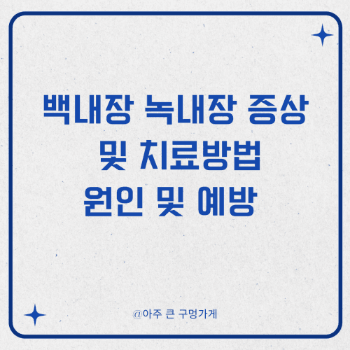 백내장 녹내장 증상 및 치료방법, 원인 및 예방