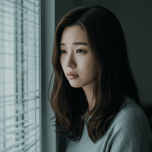 내 마음 상태, 지금 바로 체크! 우울증 PHQ-9 자가진단 완벽 가이드 (혼자 아파하지 마세요!) 2 우울감을 표현하는 젊은 여성의 모습