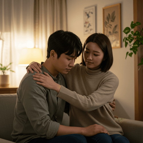 내 마음 상태, 지금 바로 체크! 우울증 PHQ-9 자가진단 완벽 가이드 (혼자 아파하지 마세요!) 5 서로를 위로하고 격려하는 따뜻한 분위기의 사람들 모습