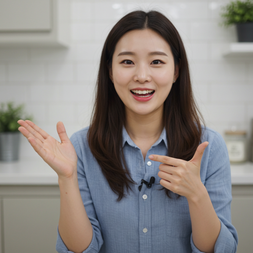 우리 아이, 내 척추는 괜찮을까? 어린이 & 어른 척추측만증 완벽 예방 & 치료 가이드! 6 밝게 웃는 20대 중반 여성 블로거가 독자들에게 척추 건강의 중요성을 강조하거나 마무리 인사를 하는 모습